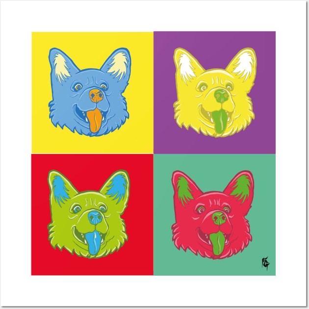 Pop Art Corgis Wall Art by Steel Angel Studios